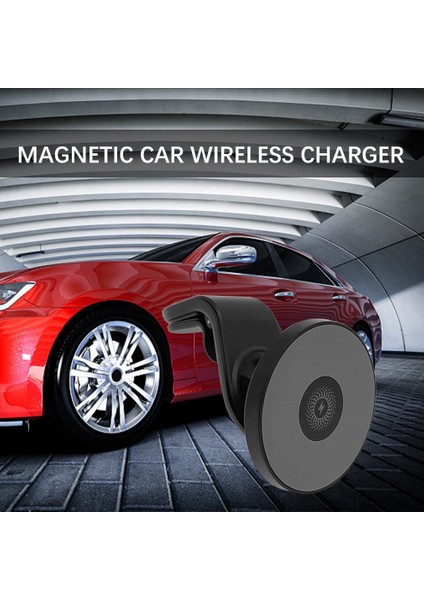 15W Manyetik Kablosuz Araç Şarj Braketi Hızlı Kablosuz Şarj Tabanı Siyah (Yurt Dışından) indirimleri