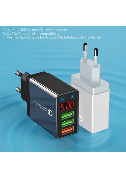 2.5 USB Dijital Cep Telefonu Şarj Cihazı Dijital Ekran Hızlı Şarjlı Duvar Telefonu (Yurt Dışından) indirimleri