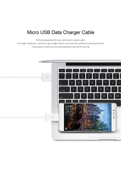 1m 3ft Yuvarlak V8 Usb'den Mikro Usb'ye Samsung Beyaz Için Kaliteli Şarj Veri Kablosu (Yurt Dışından) modelleri