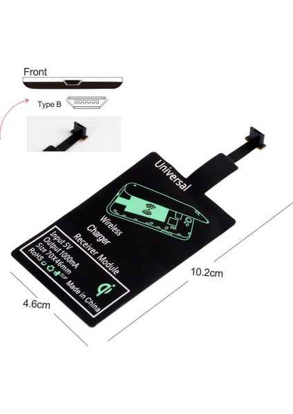 Qi Kablosuz Şarj Alıcısı iPhone 7 6 S Artı 5 S Mikro USB Tip C Evrensel Hızlı Kablosuz Şarj Cihazı Samsung Huawei Xiaomi (Yurt Dışından) fiyatları
