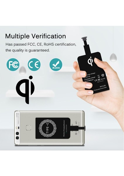 Qi Kablosuz Şarj Alıcısı iPhone 7 6 S Artı 5 S Mikro USB Tip C Evrensel Hızlı Kablosuz Şarj Cihazı Samsung Huawei Xiaomi (Yurt Dışından) fırsatları