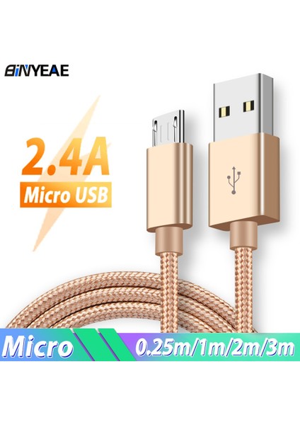 Mikro USB Hızlı Şarj Kablosu Samsung Galaxy A3 A5 A7 2016 J3 J5 J7 A6 A7 2018 USB Şarj Aleti Kablosu Şarj Kablosu 1 M/2 M/3 M/0.25 M (Yurt Dışından)