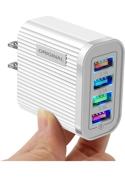 Ab/abd Tak USB Şarj Cihazı, iPhone 13 12 11 x Xs Samsung Xiaomi Cep 4 Port Evrensel Telefon Şarj Cihazı Için Hızlı Şarj Duvar Şarjı (Yurt Dışından) indirimleri