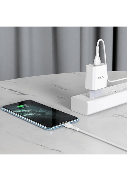 Hoco USB Şarj Aleti Seyahat Ab Tak 2A Hızlı Şarj Adaptörü iPhone 11 12 7 8 Cep Telefonu Şarj Cihazı Kablo ile Samsung Xiaomi Için (Yurt Dışından) modelleri