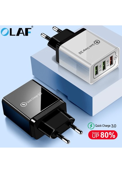Olaf USB Şarj Aleti Hızlı Şarj 3.0 iPhone x 8 7 iPad Için Hızlı Duvar Şarj Cihazı Samsung S9 S20 Xiaomi Mi 10 9 Cep Telefonu Şarj Cihazı (Yurt Dışından)