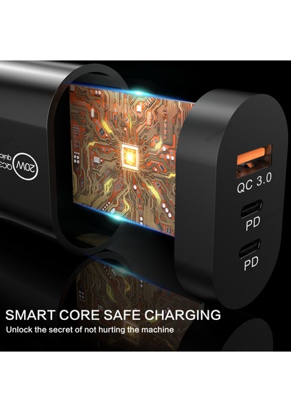 2 Tip C ve 1 USB Telefon Şarj Cihazı Hızlı Şarj Cihazı iPhone 14 13 Xiaomi Samsung Cep Telefonu Şarj Cihazları Duvar Hızlı Şarj Adaptörü (Yurt Dışından) fiyatları