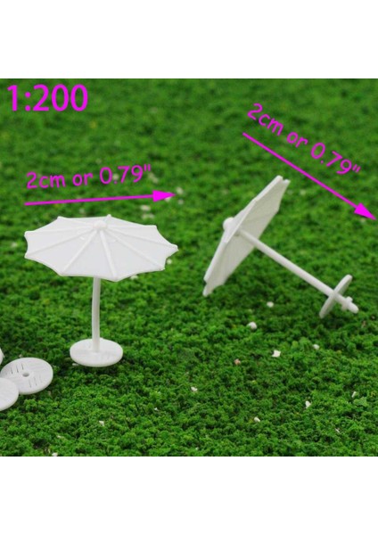 TYS02 24 Adet Dıy Model Tren Şemsiye Dikey Basit Hediyeler 1:75 1:100 1:150 1:200 Oo Tt Nz Ölçekli Yeni (Yurt Dışından)