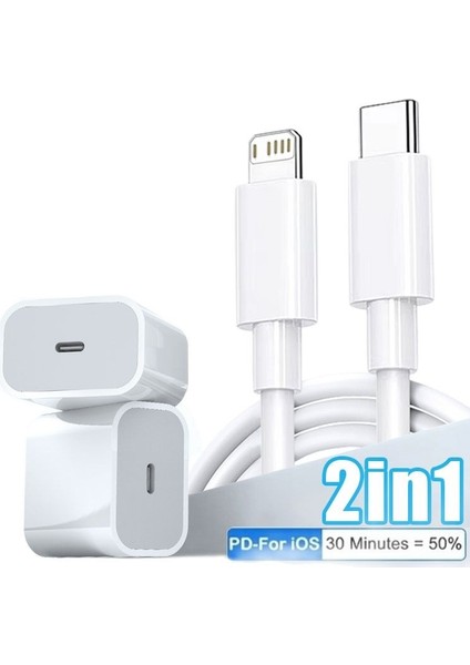 iPhone Için USB C 20W Hızlı Şarj Cihazı IPHONE14 13 12 11 Pro Max Artı Se3 x Xs Xr Hızlı Şarj Cihazı USB C Tipi C Hızlı Şarj Kablosu (Yurt Dışından)