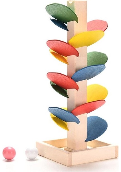 Ahşap Ağaç Mermer Topu Run Parça Oyunu Bebek Montessori Blokları Çocuk Çocuk Zeka Eğitim Modeli Yapı Oyuncak WJ476 (Yurt Dışından)