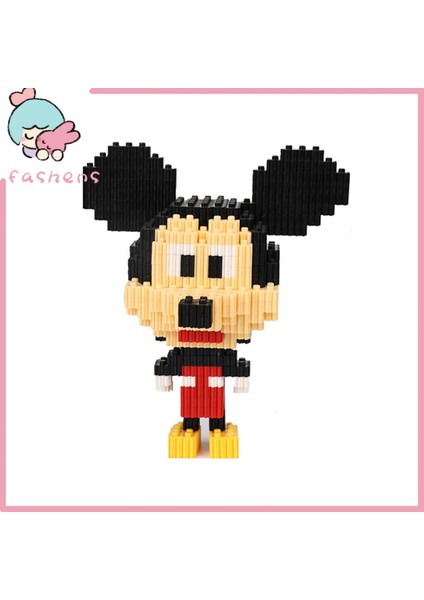 Mikro Tuğla Şekil Mickey-Mouse Karikatür Anime Modeli Çocuk Yapı Oyuncak (Yurt Dışından)