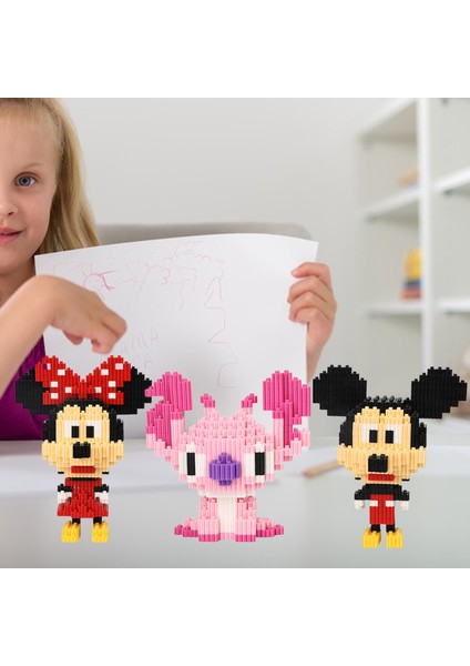Childrenworld Dıy Yapı Taşları Dikiş Pikachus Karikatür Figürü Mikro Tuğla Dıy Montaj Oyuncak (Yurt Dışından)