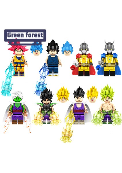 Yeşil Orman Yapı Oyuncak Çok Amaçlı Anime Figürleri Çocuk Yapı Taşı (Yurt Dışından)
