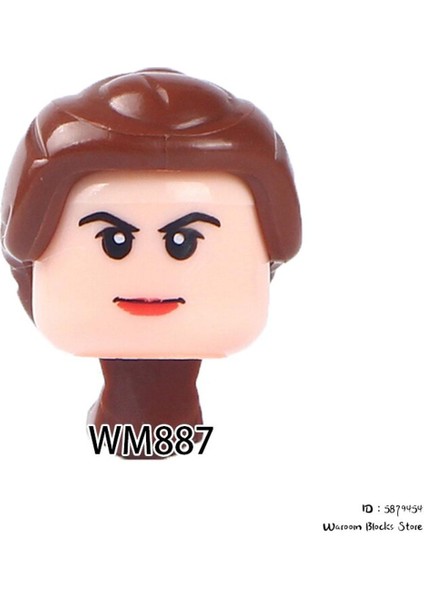 WM6081 Tek Satış Film Serisi Şekil Rey Finn Kylo Ren Aksiyon Figürleri Kafa Yapı Taşları Eğitici Oyuncaklar Çocuklar Çocuklar Için (Yurt Dışından)