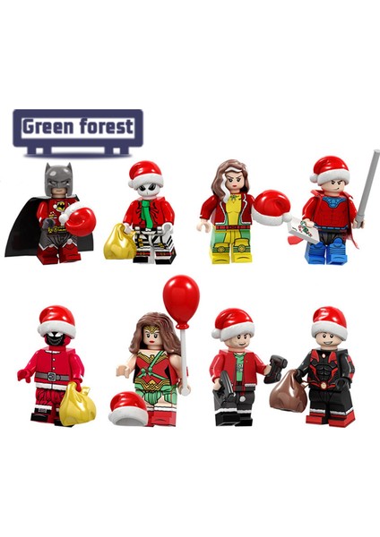 Yeşil Orman Batman Minifigure Çeşitli Batman Rakshasa Kadın Figürü Yapı Taşları Oyuncak (Yurt Dışından)
