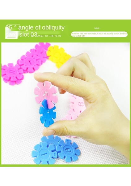 100 Adet/grup Plastik Kar Tanesi Yapı Taşları Yapı Taşları Kiti Çocuklar Için Yaşlı Montaj Oyuncak Yürümeye Başlayan Çocuklar Için Yapı Taşları (Yurt Dışından)