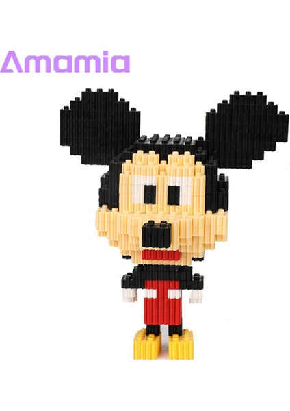 Amamia Dıy Yapı Taşları Mickey-Mouse Erkek Kız Dıy Montaj Yapı Taşları (Yurt Dışından)