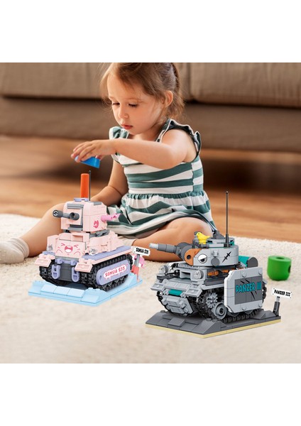 Childrenworld Tankı Yapı Taşları Embly Askeri Tank Çocuk Yapı Oyuncak (Yurt Dışından)