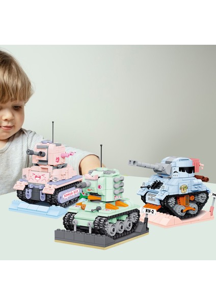 Childrenworld Tankı Yapı Taşları Embly Askeri Tank Çocuk Yapı Oyuncak (Yurt Dışından)