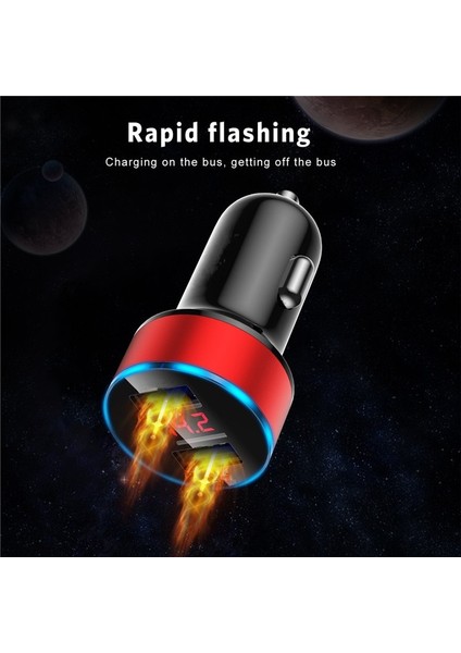 Hızlı Araç Şarj Cihazları 2 Port Samsung Huawei iphone 11 8 7 Xiaomi Evrensel Alüminyum Çift USB Araç Şarj Adaptörü (Yurt Dışından) fırsatları