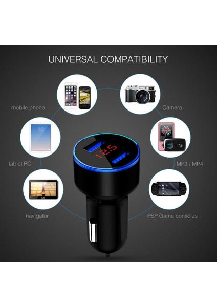 Hızlı Araç Şarj Cihazları 2 Port Samsung Huawei iphone 11 8 7 Xiaomi Evrensel Alüminyum Çift USB Araç Şarj Adaptörü (Yurt Dışından) indirimleri