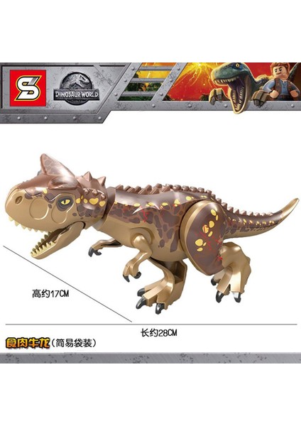 Dinozor Oyun Seti Yapı Taşı Şekil Velociraptor Triceratop T-Rex Dino Dünya Parkı Tuğla Oyuncak Çocuk Için (Yurt Dışından)