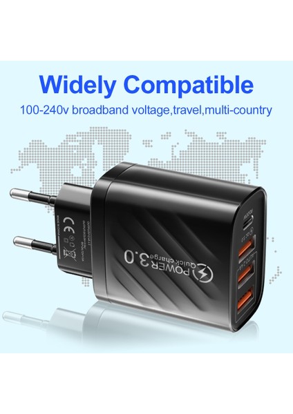 4 Port USB C Şarj Cihazı Hızlı Şarj Hızlı Şarj 3.0 Cep Telefonu Şarj Cihazı Tipi C Adaptörü iPhone Xiaomi Samsung Huawei Için (Yurt Dışından) indirimleri