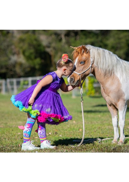 3-5 Yaş Arası Kızlar Için Mini Pony Çorapları, Yumuşak Kanatlı Sevimli Uzun Çoraplar Çocuk Çorapları (Yurt Dışından)