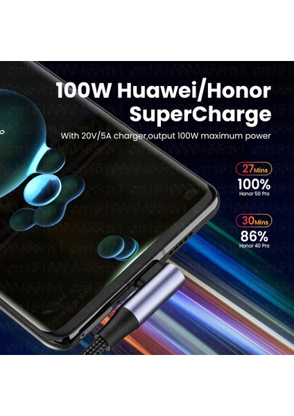 6A USB C Tipi Kablo Huawei P30 P40 Pro 5A Hızlı Şarj Kablosu Usb-C Şarj Veri Kablosu Huawei Onur 50 Pro (Yurt Dışından) fırsatları