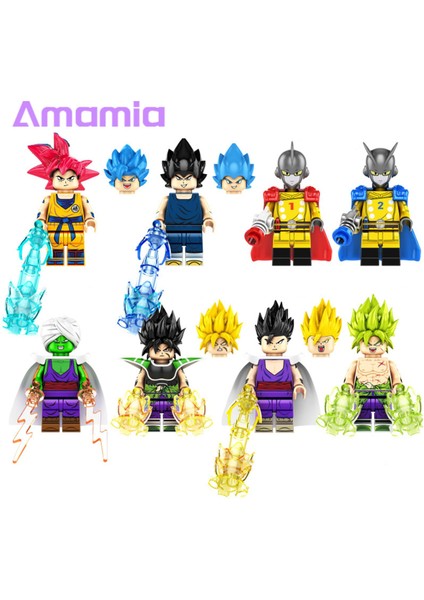 Amamia Yapı Taşı Çeşitli Stiller Anime Figürleri Çocuk Yapı Oyuncak (Yurt Dışından)