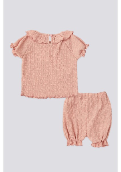 Pattern Pembe Kız Bebek Pijama Takımı