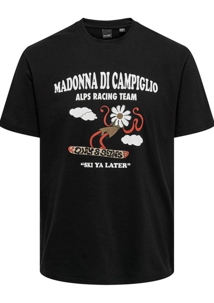 Only & Sons Onslogan Lıfe Reg Funny Ss Tee 22028178 Siyah fırsatları