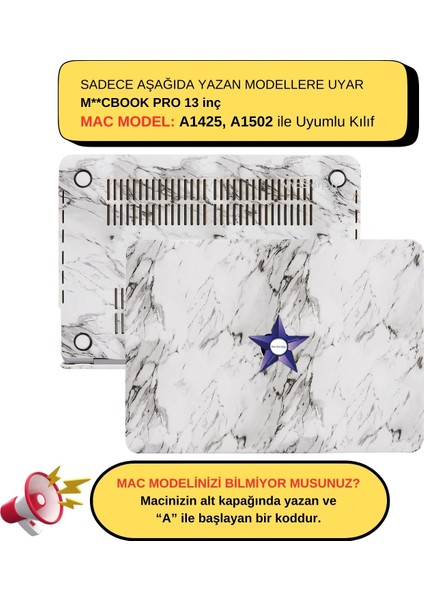 Macbook Pro Kılıf 13 inç F.Marble (Eski HDMI'lı Model 2012-2015) A1425 A1502 ile Uyumlu fiyatları