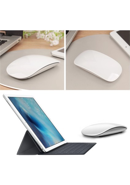 Bluetooth Touch Şarjlı Mouse Tablet Telefon Bilgisayar ile Uyumlu Sessiz Dokunmatik Kablosuz Fare