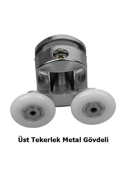 Duşakabin Tekerleği Üst Teker Metal Gövde Teker Çapı 22 mm