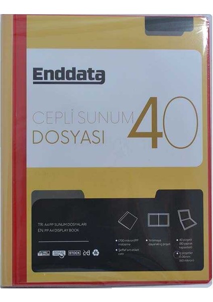 Ön Cepli Sunum Dosyası 40’lı Kırmızı 1240-2