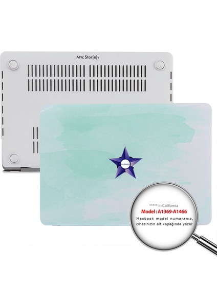 Macbook Air Kılıf 13 inç Paint02 (Eski USB'li Model 2010-2017) A1369 A1466 ile Uyumlu