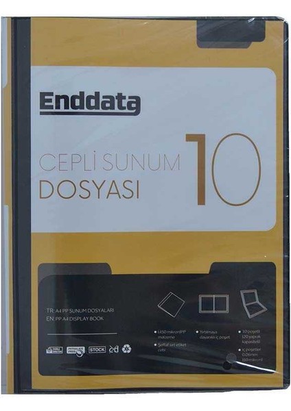 Ön Cepli Sunum Dosyası 10’lu Siyah 1210-3
