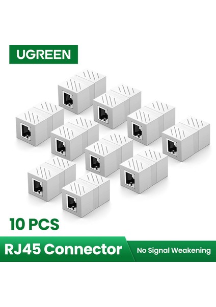 Ugreen RJ45 Konektörü Cat7/6/5e Ethernet Adaptörü 8P8C Ağ Genişletici Uzatma Kablosu Ethernet Kablosu Dişi Kadın (Yurt Dışından)
