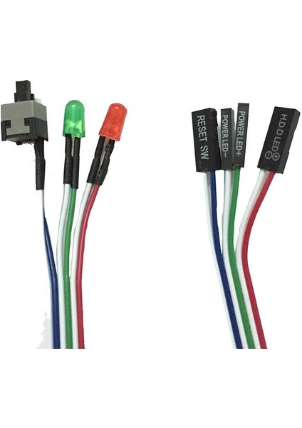 Atx Pc Bilgisayar Anakartı Güç Kablosu LED Işık ile Açma / Kapama / Sıfırlama Kabloyu Anakart A30'A Bağlayın (Yurt Dışından) fırsatları