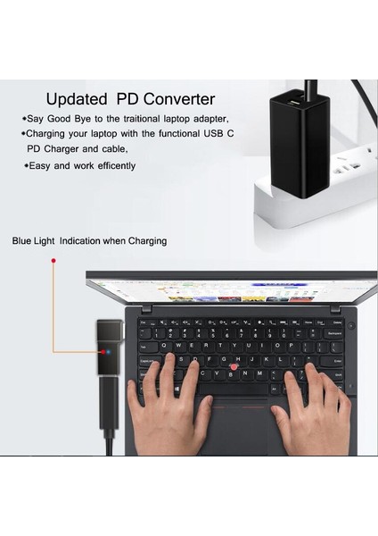 100 W USB Tip C Dişi Kare Fiş Dönüştürücü Usb-C Hızlı Şarj Fişi Dizüstü Dc Güç Adaptörü Konnektörü Lenovo Thinkpad Için (Yurt Dışından) modelleri