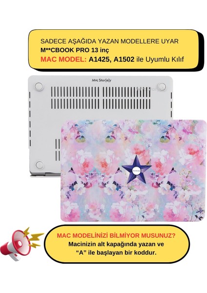 Macbook Pro Kılıf 13 inç Flower03 (Eski HDMI'lı Model 2012-2015) A1425 A1502 ile Uyumlu fiyatları