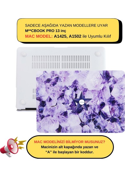 Macbook Pro Kılıf 13 inç Mermer07 (Eski HDMI'lı Model 2012-2015) A1425 A1502 ile Uyumlu