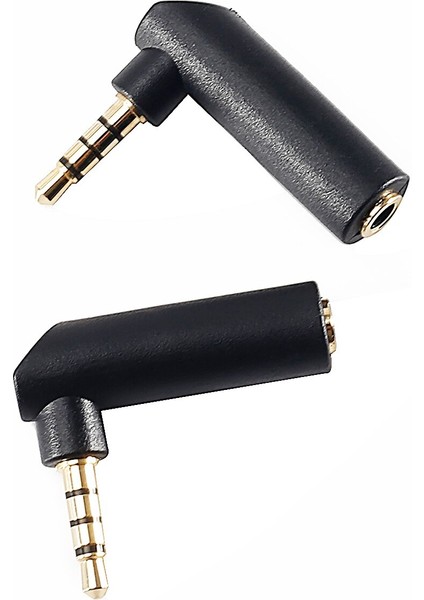 3,5 mm Erkekten Dişiye Ses Dönüştürücü Adaptör Için 90 Derece Dik Açılı Konnektör L Şeklinde Stereo Kulaklık Kulaklık Jakı Fişi (Yurt Dışından) fiyatları