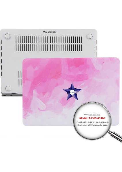 Macbook Air Kılıf 13 inç Paint02 (Eski USB'li Model 2010-2017) A1369 A1466 ile Uyumlu