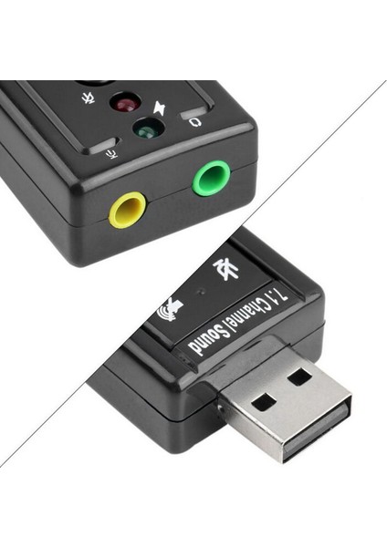 Sıcak USB 2.0 Harici 7.1 Kanal 3D Sanal Ses Ses Kartı Adaptörü Mikrofon Kulaklık (Yurt Dışından) modelleri