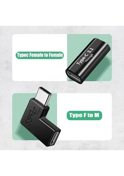USB 3.1 Tip C Adaptör Dirsek Dönüştürücü USB C Şarj Veri Sync Uzatma Usbc Dişi Pc Dizüstü Tablet Için Erkek Typec Konnektör (Yurt Dışından) modelleri