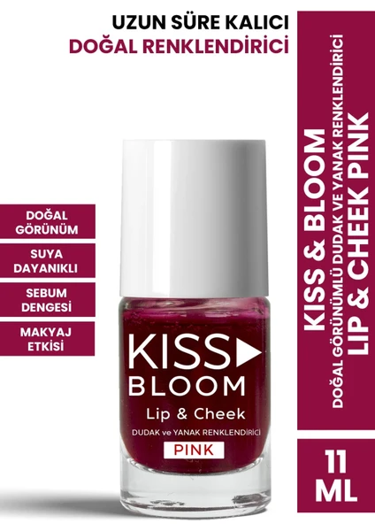 PROCSIN Kiss & Bloom Doğal Görünümlü Dudak ve Yanak Renklendirici Lip & Cheek Pink 11 ml