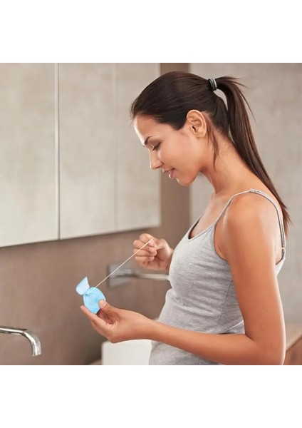 Nude Tarzı Taşınabilir 50M Mikro Ağda Diş Ipi Interdental Fırça Diş Çubuğu Kürdan Flok Diş Pensesinde Ağız Hijyeni Temiz Tel (Yurt Dışından) indirimleri