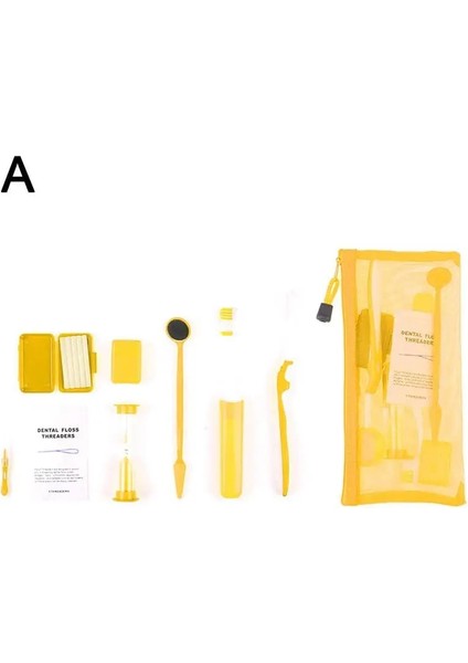 Bir Stil Bakım Kiti Diş Diş Ortodonti Kitleri Beyazlatma Aracı Interdental Kit Suite Floss Brush Bakım Wax Çektirme Diş Fırçası S5Z3 (Yurt Dışından)