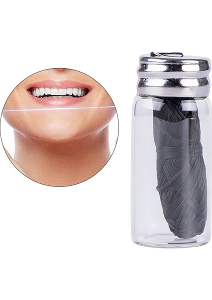 Charcoal Black Style Yds Oral Care Biodegradable 100% Organic Natural Compostable Tooth Floss Refillable Holder Silk Spool Waxed (Yurt Dışından)